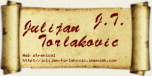 Julijan Torlaković vizit kartica